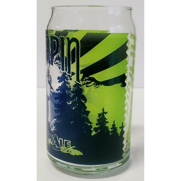 Terrapin Beer Co. PInt Glass Recreation Ale Athens GA Clear Lime and Evergreen - Picture 4 of 8